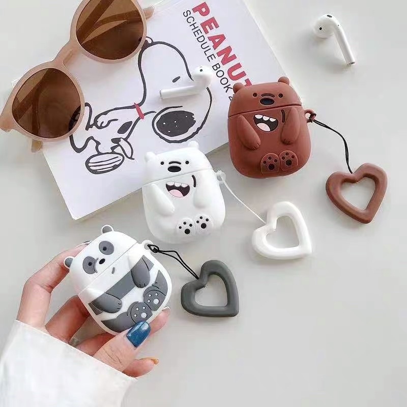 部分現貨❄️3款/We bare bears 熊熊遇見你 AirPods2/3/AirPods pro矽膠耳機保護套