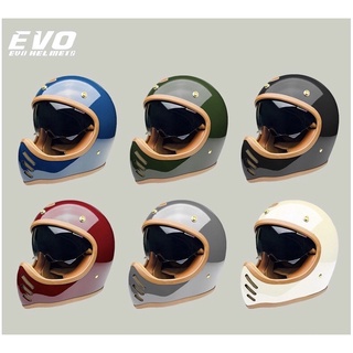 P&J 松山店 免運費優惠中 EVO 內墨鏡 山車帽 系列 咖啡皮革邊 復古 老味 全罩 山車 安全帽 全色系