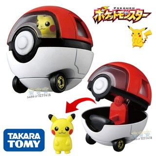 日本正品 TOMY車 R10 寶可夢 神奇寶貝 皮卡丘 寶貝球車 寶貝球 模型車 TOMICA 多美 合金 小車