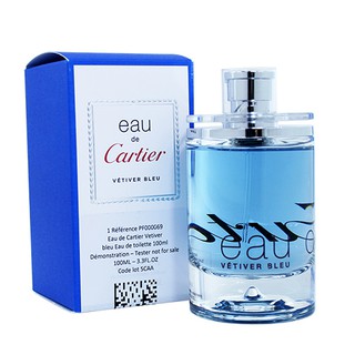 ☆MOMO小屋☆ Cartier Vetiver Bleu 卡地亞 悠藍之水 淡香水 100ML TESTER 環保盒