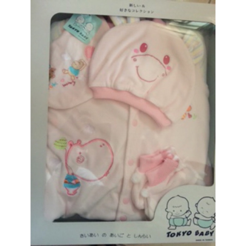 Tokyo baby 滿月禮盒四件組 粉紅