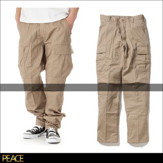 【PEACE】Rothco BDU 卡其色 素色 口袋 工作 排扣 寬版 長褲 可束口 軍用 軍裝