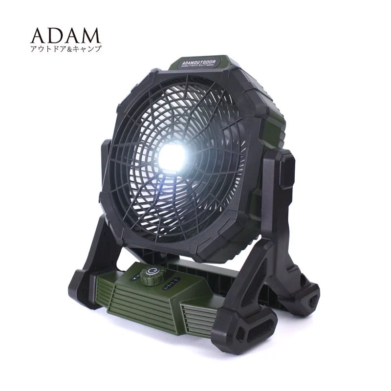 【大山野營-露營趣】ADAM ADFN-LED04A 戶外充電式LED照明風扇XL 180度 電風扇 行動風扇 吊掛扇