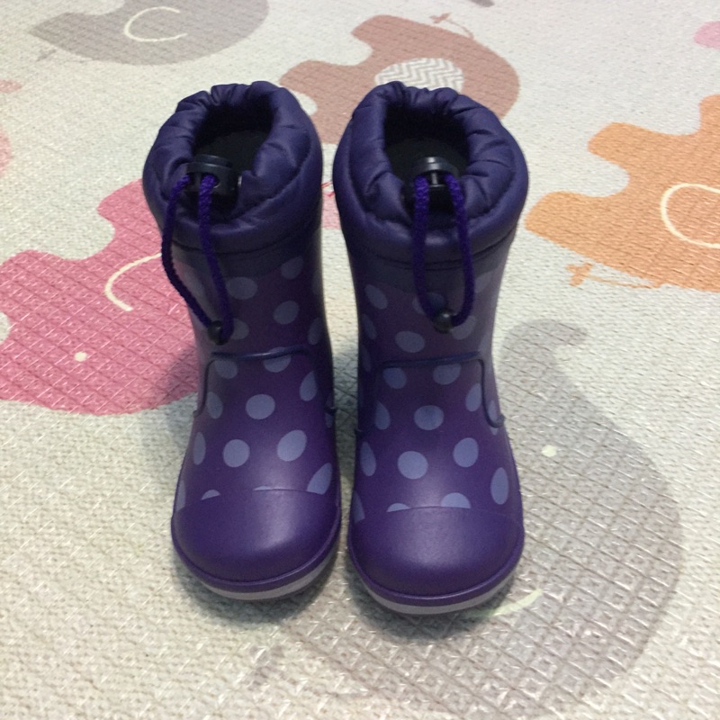 日本 IFME 紫色點點 雨鞋