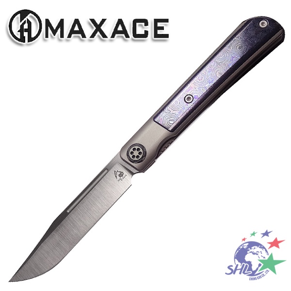 Maxace Zircon 鈦合金鋯馬鑲嵌柄折刀 / CPM-S110V鋼 / MCZ01【詮國】
