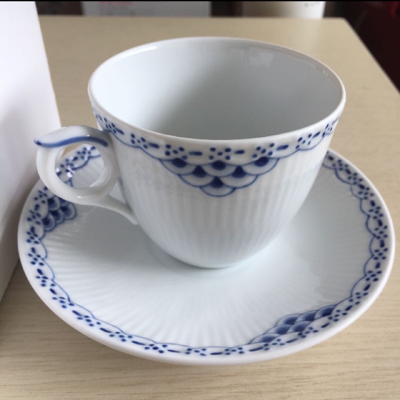 皇家哥本哈根公主藍咖啡+紅茶杯組