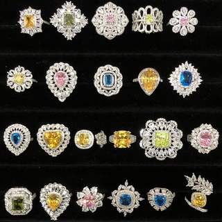 Bling 仿彩寶系列ins高階感戒指女開口 歐美風氣質輕奢百搭氣質小眾設計款 多款可選