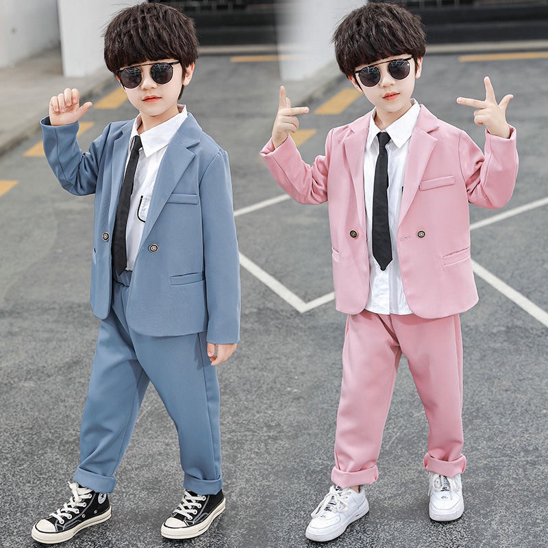 🎀男童西裝🎀韓版 上衣 外套童裝春裝男童套裝2021新款兒童韓版洋氣小西裝兩件套男孩英倫帥氣