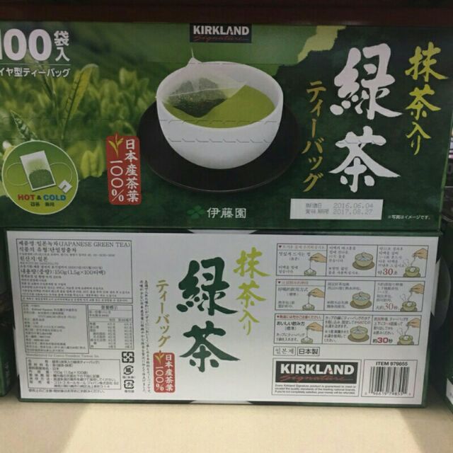 #161#科克蘭 日本綠茶包 日式綠茶1.5公克x100包 KIRKLAND #1169345 好市多 茶 茶包 綠茶