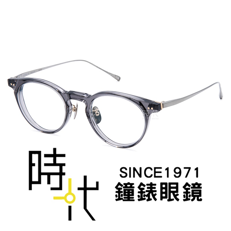 【Japonism】日本製 光學眼鏡鏡框 SENSE 日本純鈦 JS-149 C02 橢圓框眼鏡 47mm 透明灰 台南