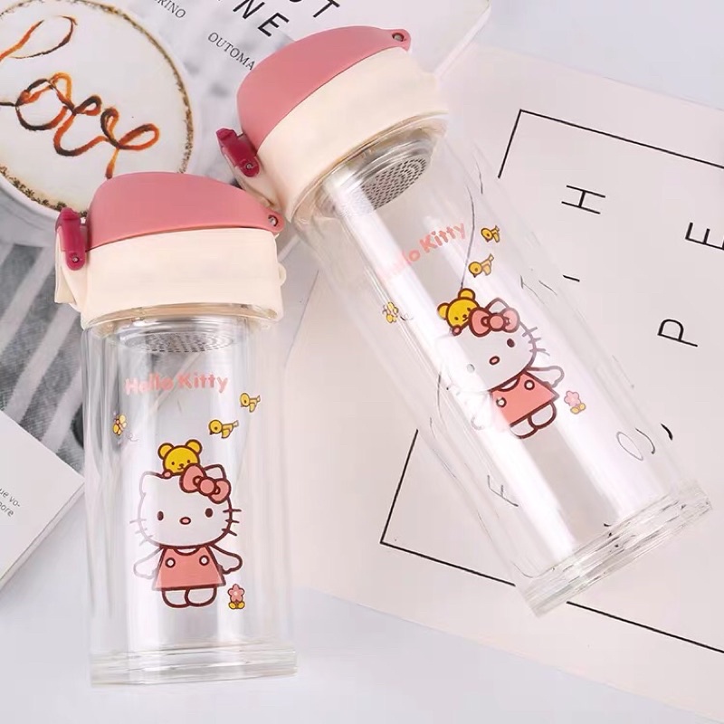日式Hello Kitty 玻璃杯 可愛小水杯 水壺