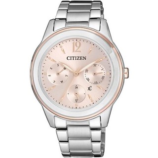 CITIZEN 星辰 FD2065-56W xC系列 Eco-Drive 情人節優雅光動能腕錶 /淡粉面 37mm