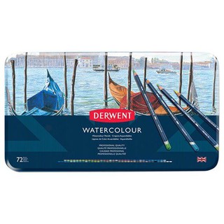 英國DERWENT德爾文 Watercolor 頂級水性色鉛筆鐵盒組-72色