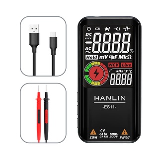 ES11 充電款智慧自動萬用測電表 電表 USB充電 自動檢測 LCD 電壓 二極體