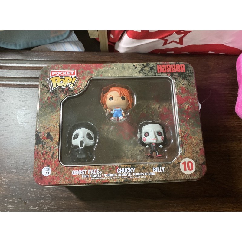 Pocket pop Horror 10 驚聲尖叫 恰吉 奪魂鋸 鐵盒收藏