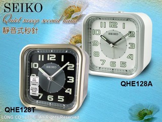 SEIKO 精工掛鬧鐘  QHE128A_QHE128T 精緻型靜音式秒針_高質感亮面外殼 QHE128 國隆手錶專賣店 #0