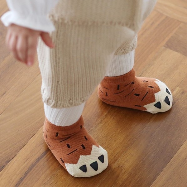 出清【現貨】超厚萌款保暖防滑熊掌襪兒童襪 寶寶襪