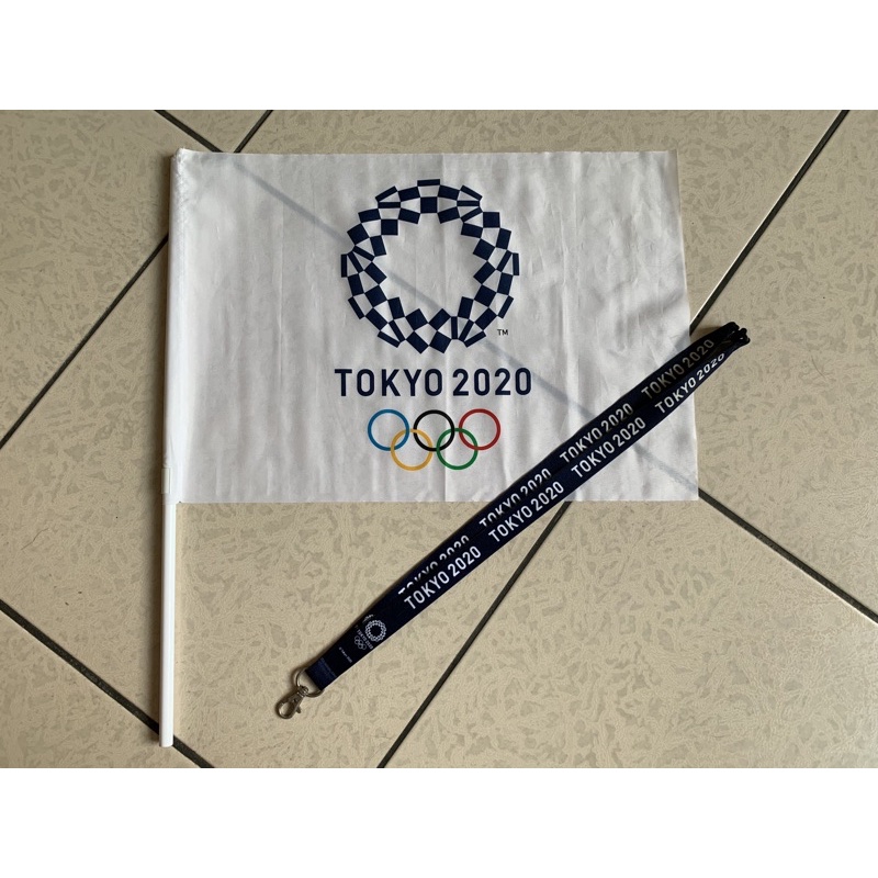 正版2020東京奧運二手紀念旗&amp;吊帶
