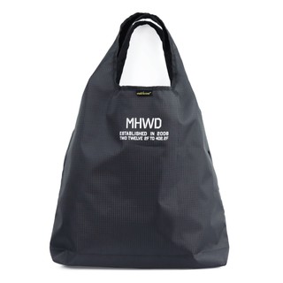 Matchwood Reusable 環保手提購物袋 全黑款 可摺疊式收納購物袋 軍事字體風格 官方賣場 [買五送一]