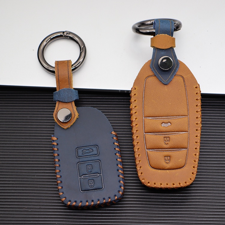 丰田威驰 適用於 Toyota Vios 2014-2018 Vios 2019-2022 無鑰匙皮革鑰匙套