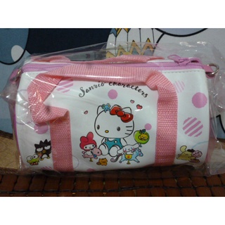 Hello Kitty 奇幻樂園 圓形手提包 附背帶 12x19公分 雷射標籤