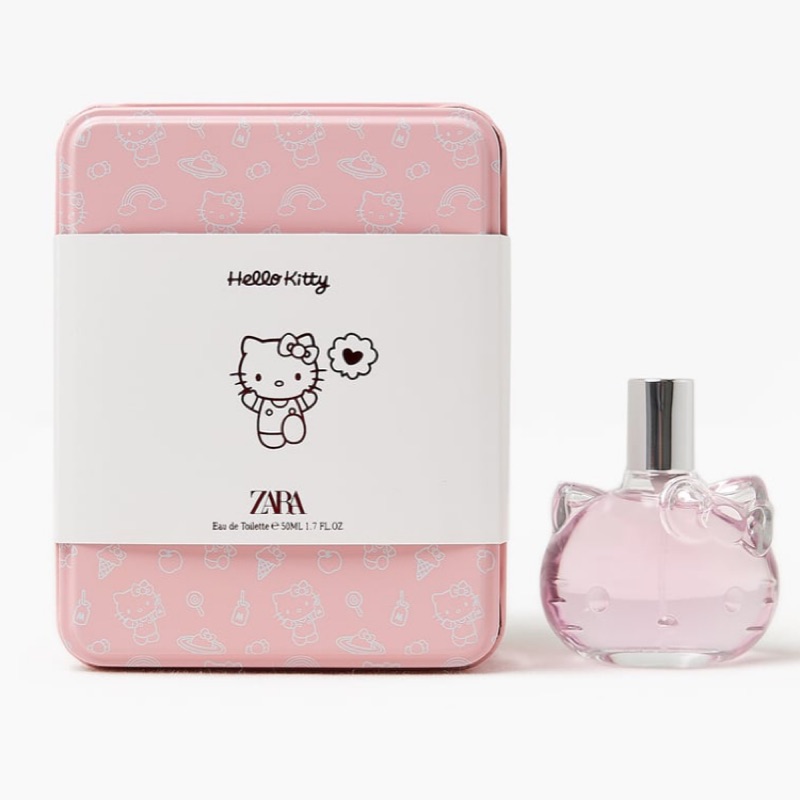 ZARA Hello kitty 空香水瓶 50ml（瓶蓋是粉紅色的喲！）