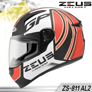 瑞獅 ZEUS ZS-811 AL2 消光黑/紅 全罩 安全帽｜23番 超輕量透氣 內襯可拆 插釦全罩