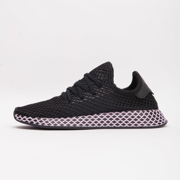 【小八】adidas Deerupt Runner W Black 黑 粉 B37602