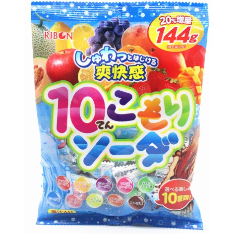 日本進口 理本水果汽水味硬糖 10口味什錦水果糖 果汁糖