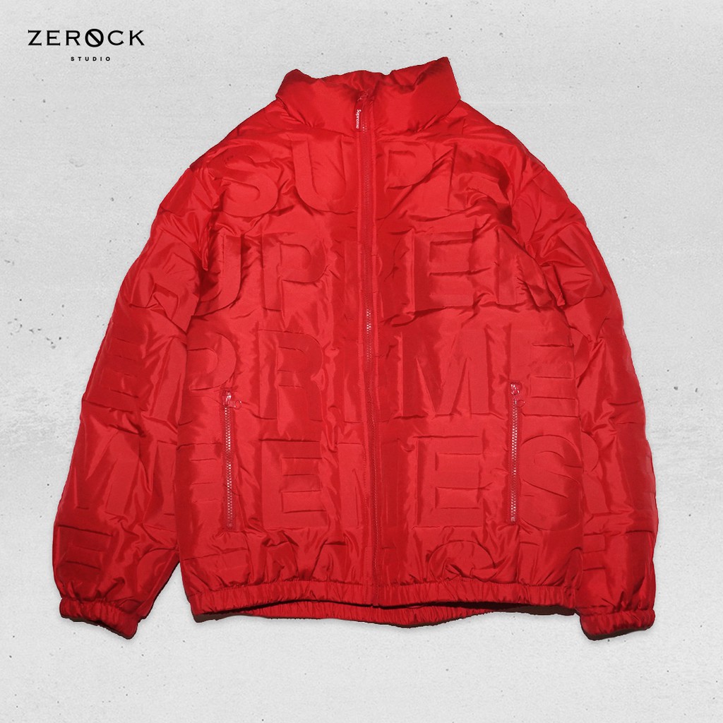 bonded logo puffy jacket supreme