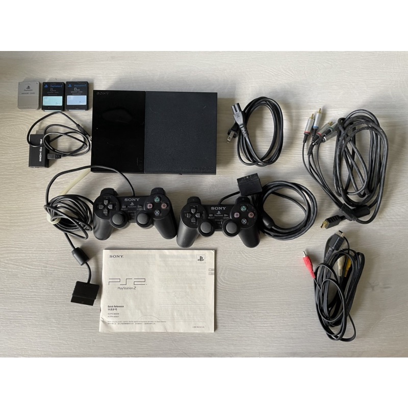 PS2 Play Station SCPH-90007 二手薄機 功能正常 含手把2支