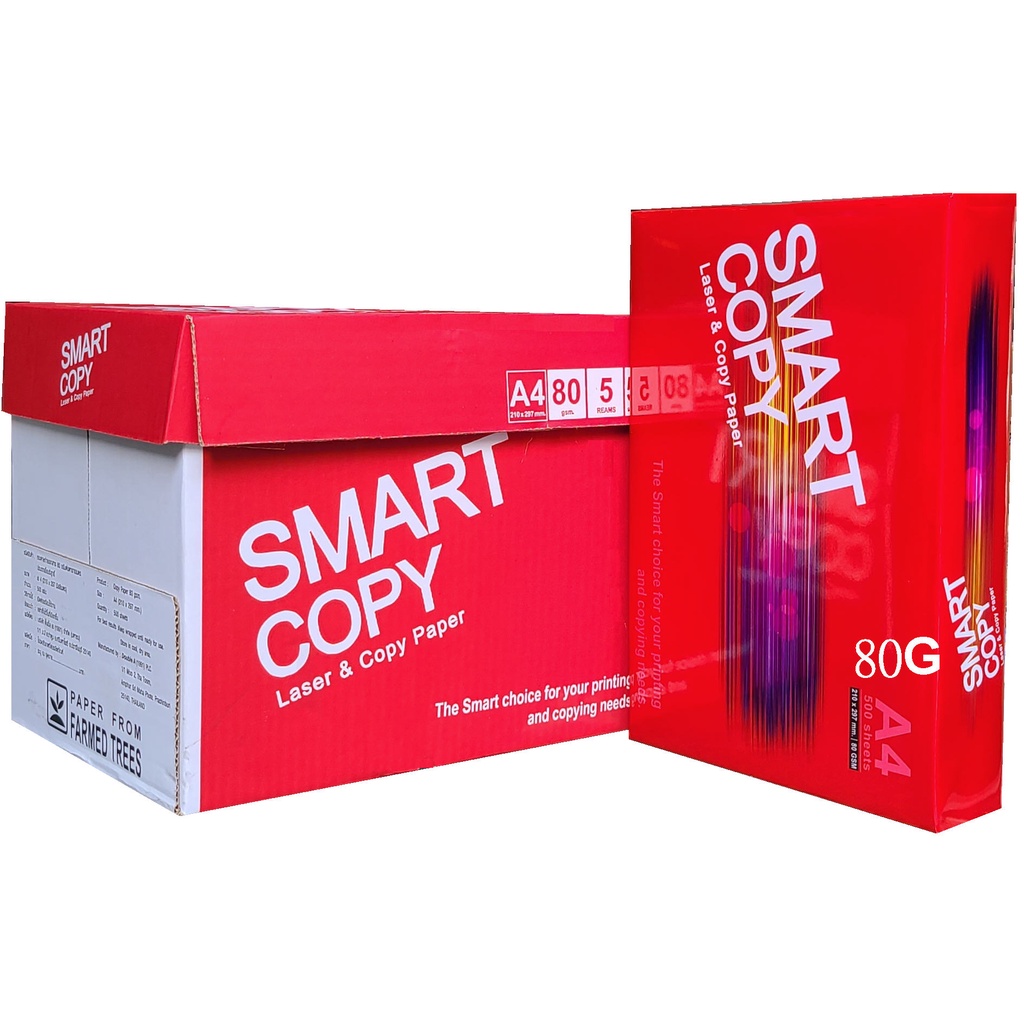 Smart Copy 80磅 A4 影印紙 (25包/5箱) DoubleA工廠生產品牌 含稅開發票