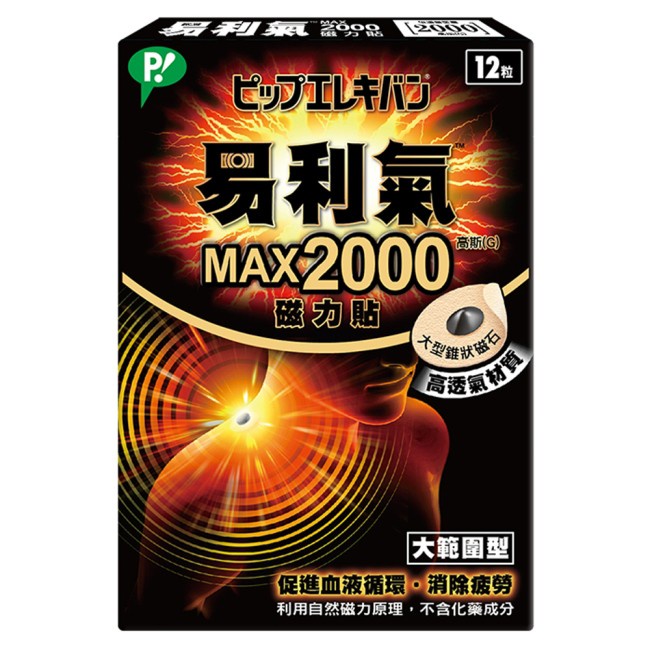 易利氣MAX2000磁力貼12粒
