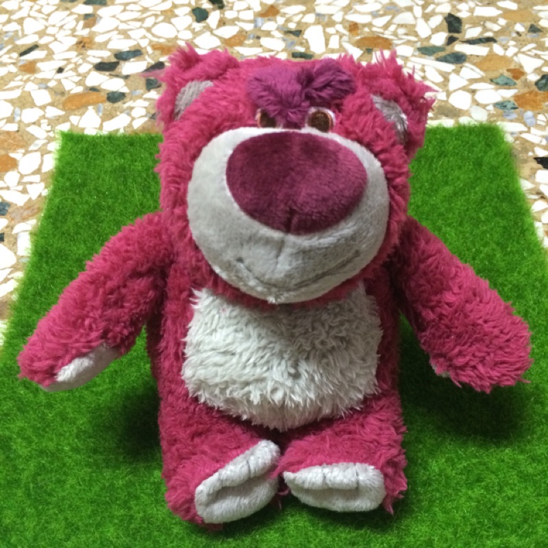 美國 迪士尼 草莓香味 熊抱哥 Lotso 坐姿 布偶
