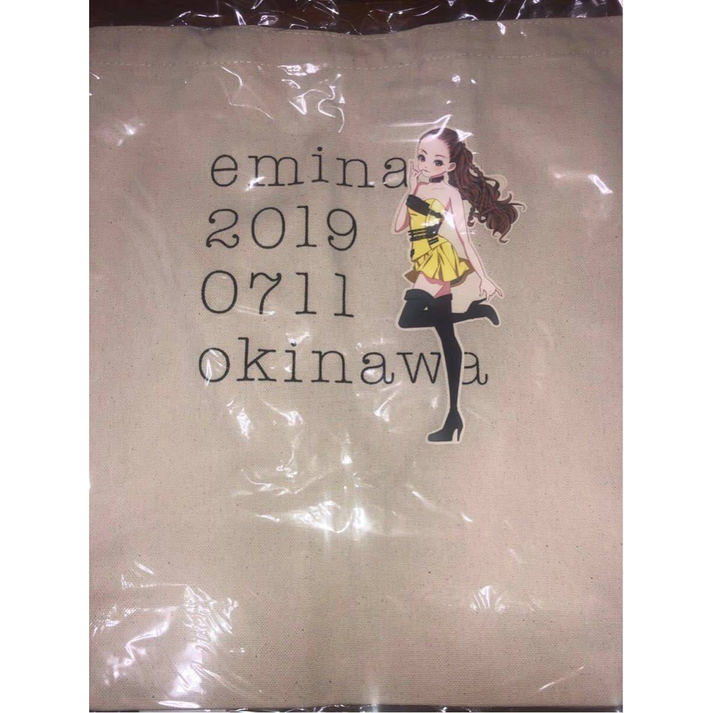 安室奈美惠Namie Amuro 2019 7-11限定/會場限定 emina帆布袋 購物袋-B