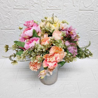 台灣出貨 仿真牡丹花束 牡丹花 牡丹花束 仿真手捧花 擬真花 絹花 人造花 仿真花 塑膠花 假花 蝦皮購物