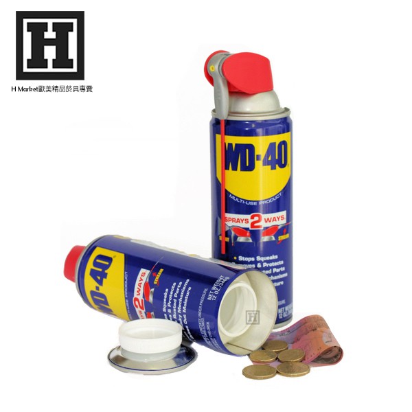 [H Market] 美國原裝進口 WD-40 潤滑油罐 大容量 L號 偽裝罐 儲存罐 保險箱 隱藏 1:1 免運費