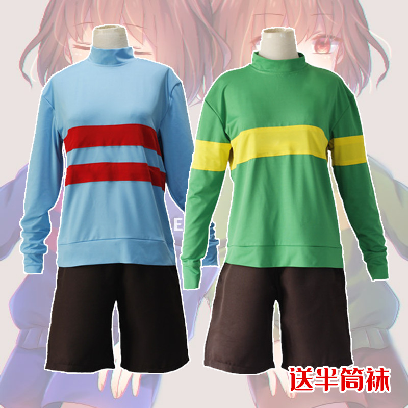 傳說之下undertale Cosplay服frisk Chara Cos服現貨 蝦皮購物