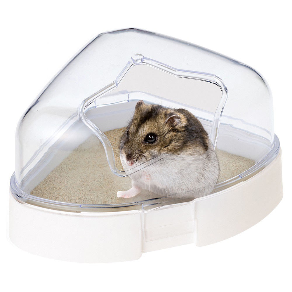 日本MARUKAN 透明系鼠鼠SPA屋 沐浴砂屋 ML-324 鼠鼠廁所ML-323