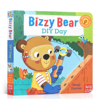 「送音頻」Bizzy Bear:DIY Day 3-1 互動式繪本 推拉書 操作書 工程建築師 英文原版幼兒繪本