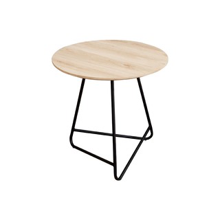 Boden-奧瑪2尺工業風木紋色圓型小茶几/邊几/邊桌