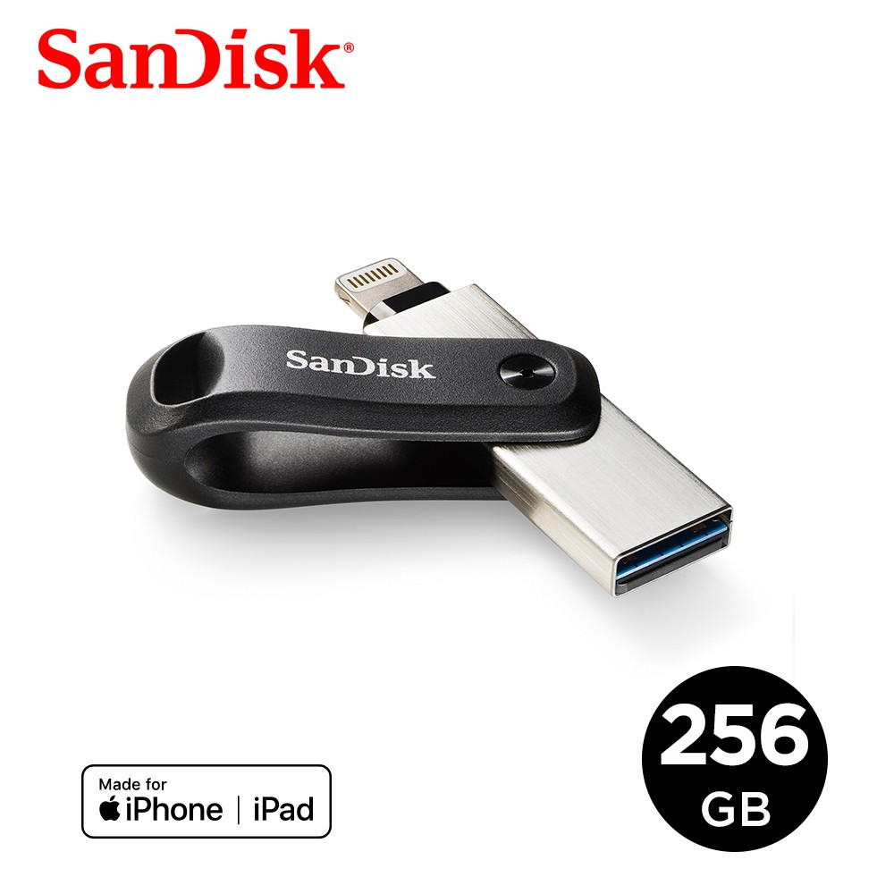 SanDisk iXpand Go 行動隨身碟 IX60 256GB (公司貨) iPhone / iPad 適用
