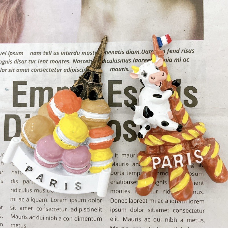 ❤️ 巴黎旅遊紀念品❤️ 巴黎鐵塔 乳牛 馬卡龍 出口歐洲 法國冰箱磁鐵