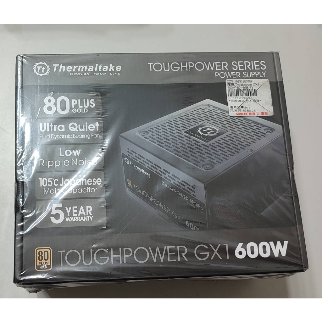 新品 TT Thermaltake TOUGHPOWER GX1 600W 80+ 金牌 POWER 電源供應器