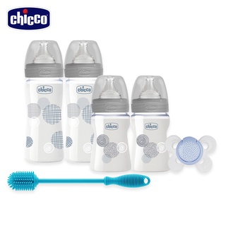 chicco-舒適哺乳玻璃奶瓶彌月禮盒 (寶寶彌月/彌月送禮)