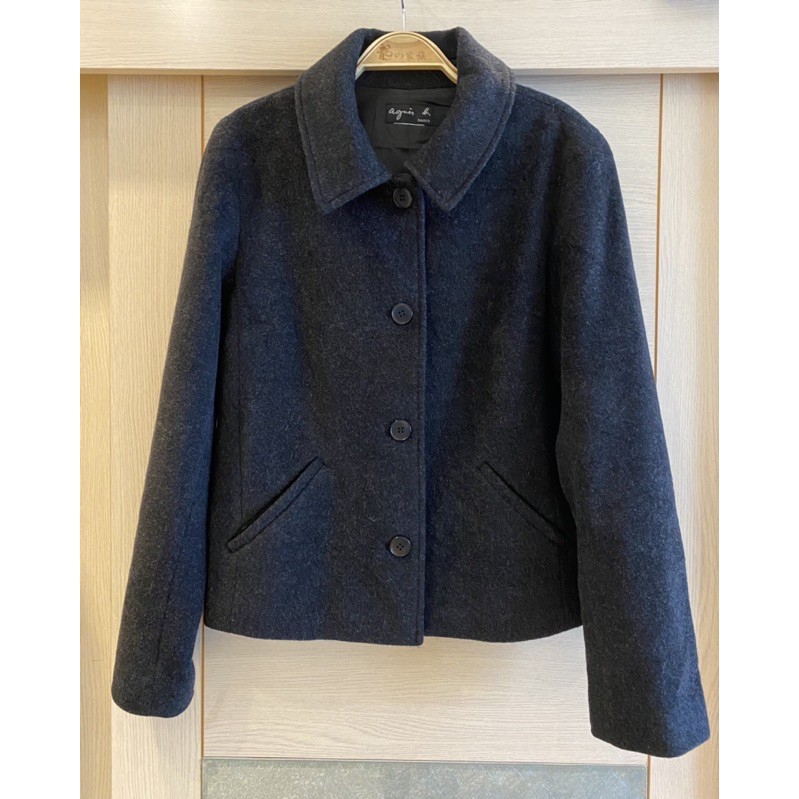 日本購入帶回 法國名品 agnes b. 日本製 貴族高單品 毛料外套（女）