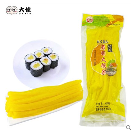 長源壽司酸甜黃蘿蔔條400g做紫菜包飯海苔專用材料食材調味金大根 蝦皮購物