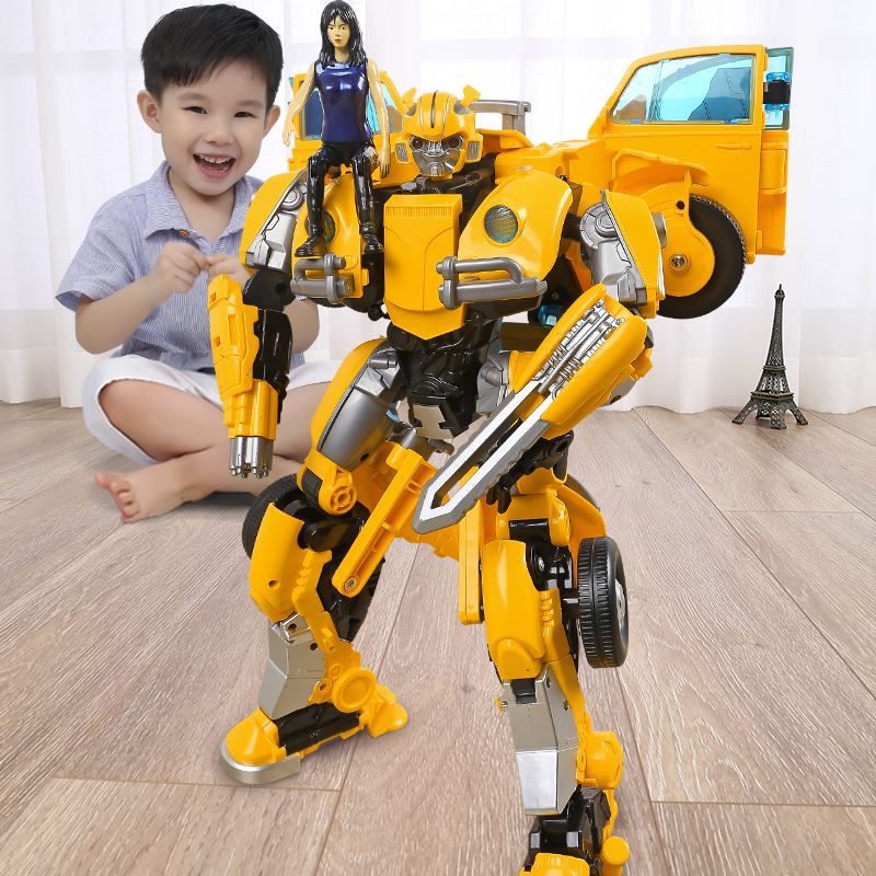 現貨+速發大黃蜂變形金剛擎天柱正版玩具超大兒童變形機器人恐龍鋼索汽車人