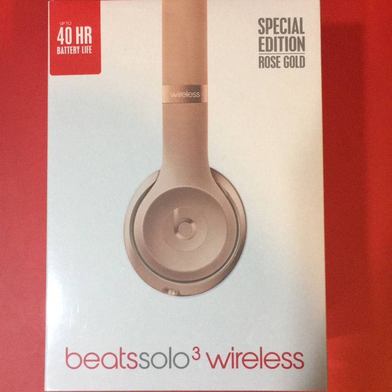 Beats solo3 wireless 頭戴式耳機 玫瑰金色