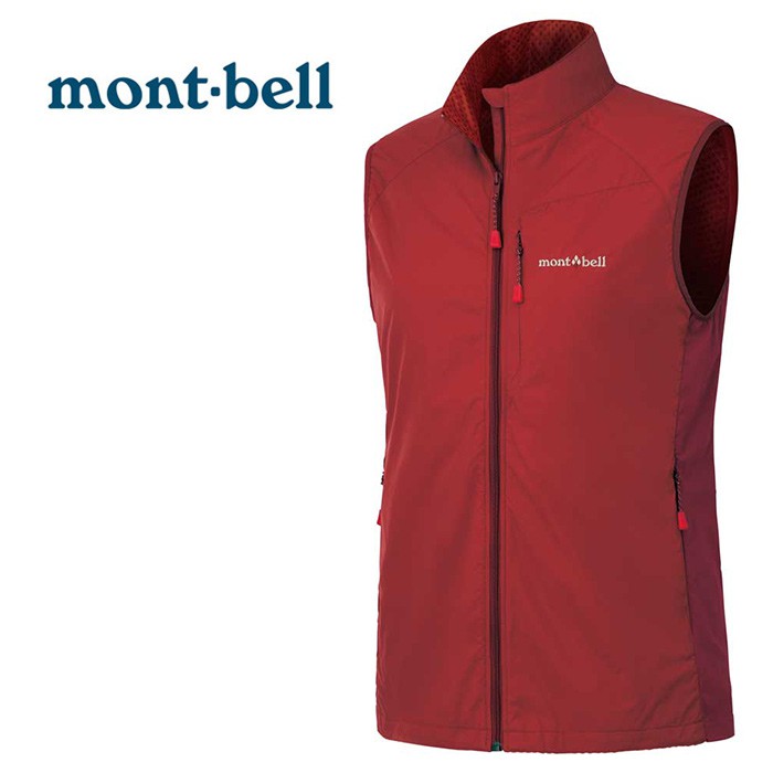Mont Bell 日本 軟殼背心外套運動外套防潑水外套防風外套女款榴紅色 蝦皮購物
